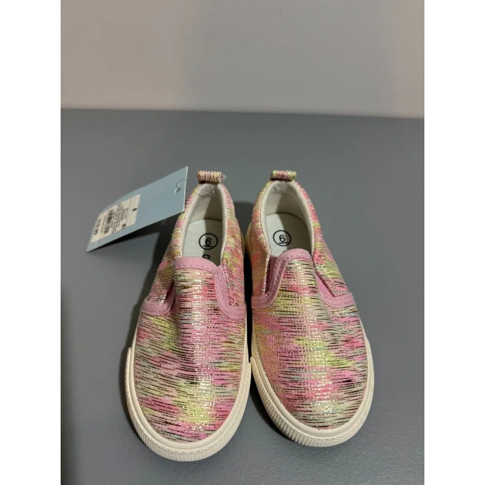 Cat & Jack Girl's Shoes Canvas Slip On Pink Size 6